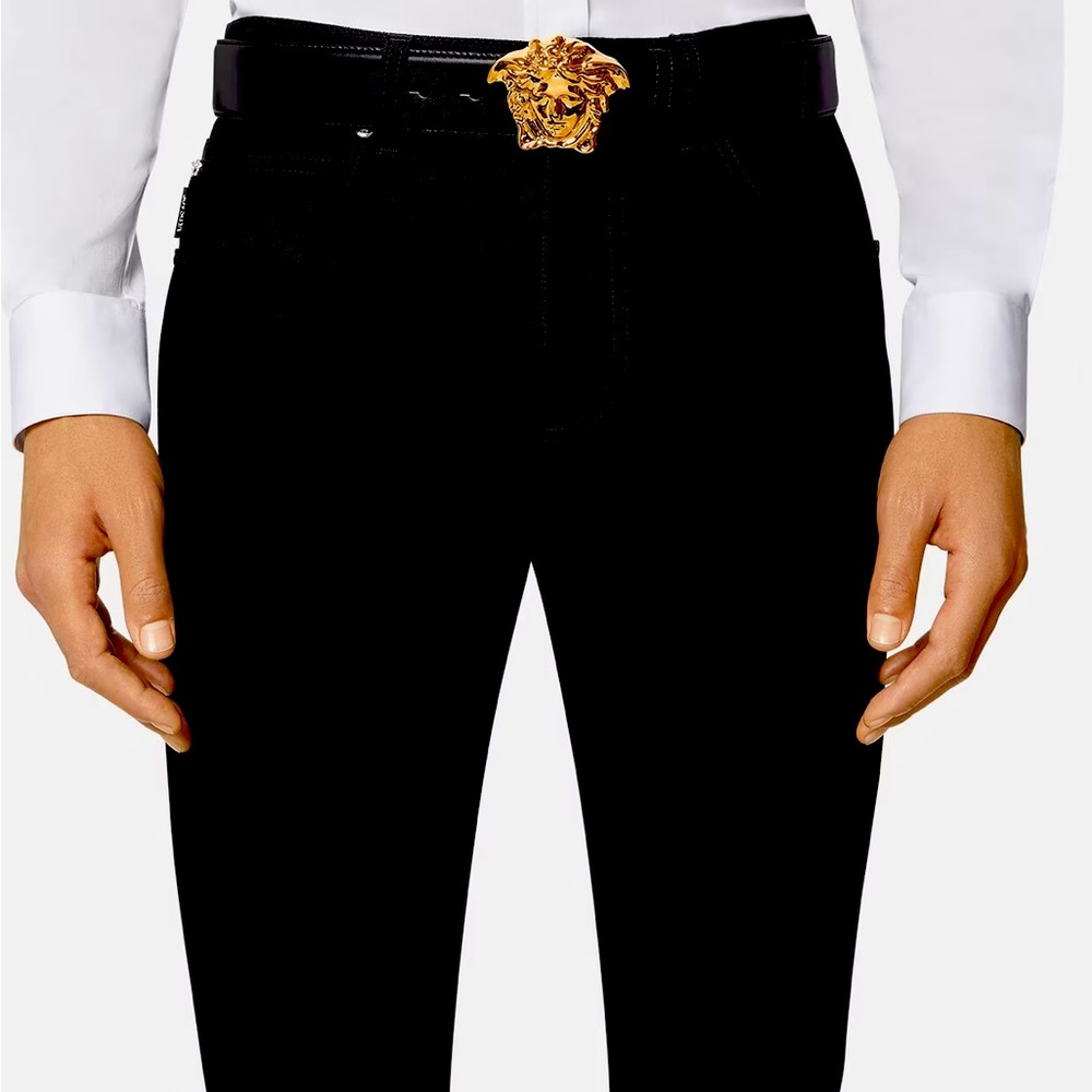 Versace Reversible Medusa Leather Belt